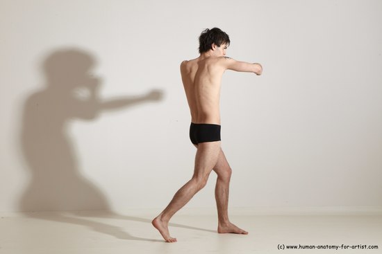 Underwear Martial art Man White Standing poses - ALL Athletic Short Brown Standing poses - simple Dynamic poses Academic