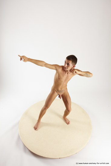 Nude Man White Standing poses - ALL Athletic Short Brown Standing poses - simple Multi angles poses Realistic