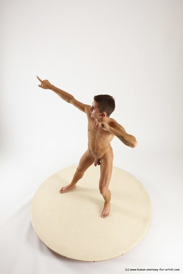 Nude Man White Standing poses - ALL Athletic Short Brown Standing poses - simple Multi angles poses Realistic