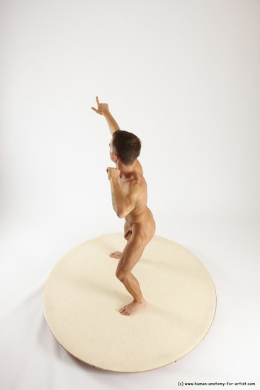 Nude Man White Standing poses - ALL Athletic Short Brown Standing poses - simple Multi angles poses Realistic