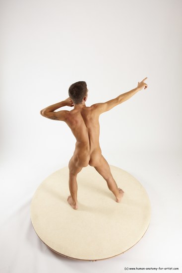 Nude Man White Standing poses - ALL Athletic Short Brown Standing poses - simple Multi angles poses Realistic