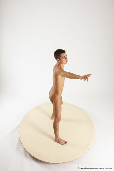 Nude Man White Standing poses - ALL Athletic Short Brown Standing poses - simple Multi angles poses Realistic