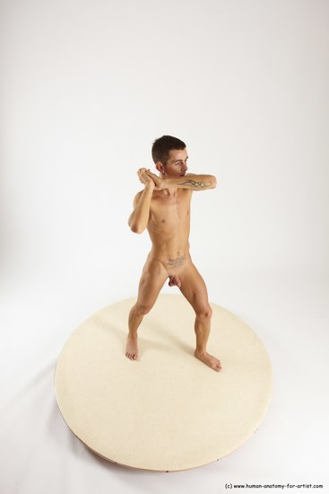 Nude Man White Standing poses - ALL Athletic Short Brown Standing poses - simple Multi angles poses Realistic