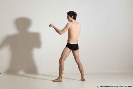 Underwear Martial art Man White Standing poses - ALL Athletic Short Brown Standing poses - simple Dynamic poses Academic