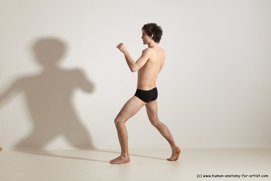 Underwear Martial art Man White Standing poses - ALL Athletic Short Brown Standing poses - simple Dynamic poses Academic