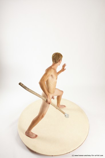 Nude Man White Standing poses - ALL Athletic Short Brown Standing poses - simple Multi angles poses Realistic