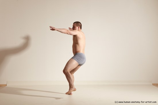 Underwear Martial art Man White Standing poses - ALL Athletic Short Brown Standing poses - simple Dynamic poses Academic