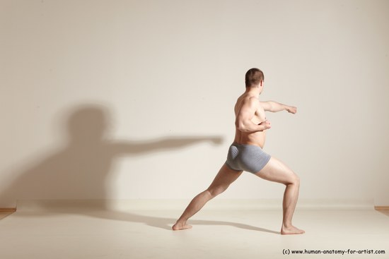 Underwear Martial art Man White Standing poses - ALL Athletic Short Brown Standing poses - simple Dynamic poses Academic