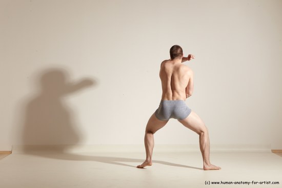 Underwear Martial art Man White Standing poses - ALL Athletic Short Brown Standing poses - simple Dynamic poses Academic