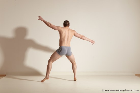 Underwear Martial art Man White Standing poses - ALL Athletic Short Brown Standing poses - simple Dynamic poses Academic