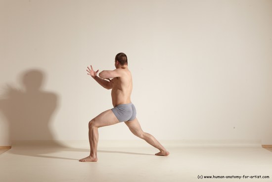 Underwear Martial art Man White Standing poses - ALL Athletic Short Brown Standing poses - simple Dynamic poses Academic