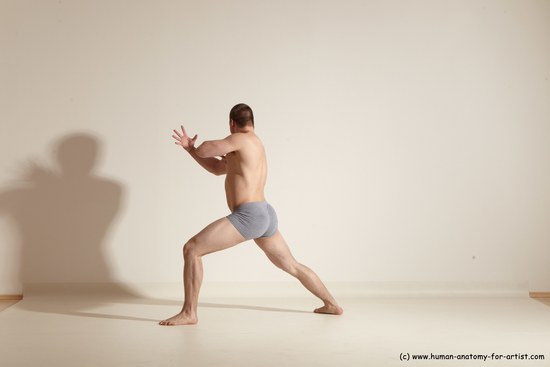 Underwear Martial art Man White Standing poses - ALL Athletic Short Brown Standing poses - simple Dynamic poses Academic