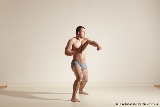 Underwear Martial art Man White Standing poses - ALL Athletic Short Brown Standing poses - simple Dynamic poses Academic