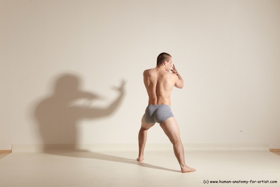 Underwear Martial art Man White Standing poses - ALL Athletic Short Brown Standing poses - simple Dynamic poses Academic