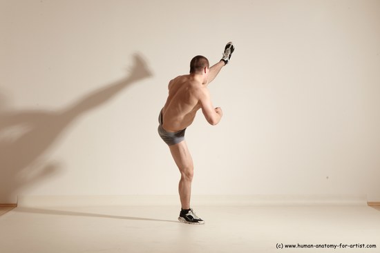 Underwear Martial art Man White Standing poses - ALL Athletic Short Brown Standing poses - simple Dynamic poses Academic