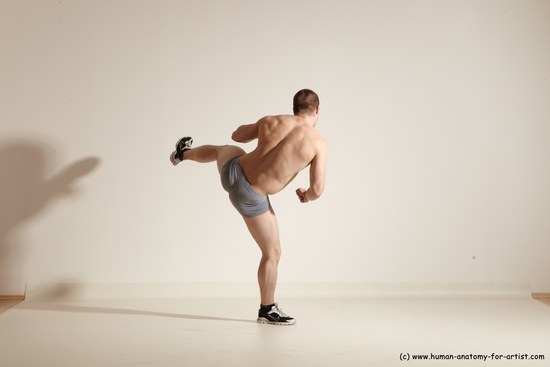 Underwear Martial art Man White Standing poses - ALL Athletic Short Brown Standing poses - simple Dynamic poses Academic