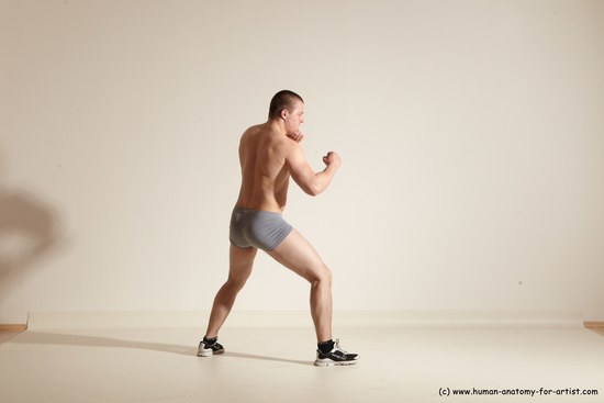 Underwear Martial art Man White Standing poses - ALL Athletic Short Brown Standing poses - simple Dynamic poses Academic