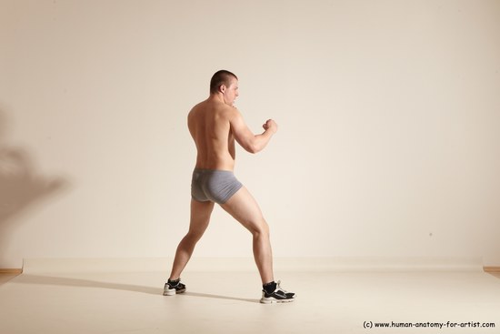 Underwear Martial art Man White Standing poses - ALL Athletic Short Brown Standing poses - simple Dynamic poses Academic