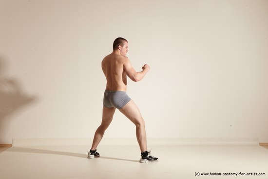 Underwear Martial art Man White Standing poses - ALL Athletic Short Brown Standing poses - simple Dynamic poses Academic