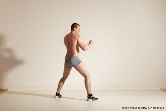 Underwear Martial art Man White Standing poses - ALL Athletic Short Brown Standing poses - simple Dynamic poses Academic