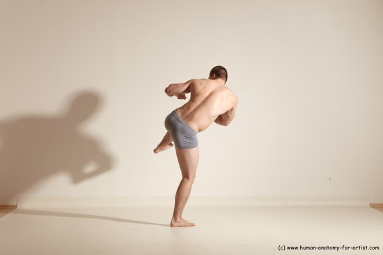 Underwear Martial art Man White Standing poses - ALL Athletic Short Brown Standing poses - simple Dynamic poses Academic