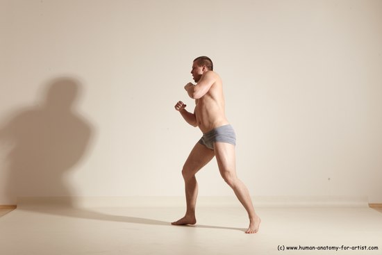 Underwear Martial art Man White Standing poses - ALL Athletic Short Brown Standing poses - simple Dynamic poses Academic