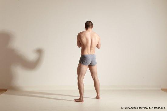 Underwear Martial art Man White Standing poses - ALL Athletic Short Brown Standing poses - simple Dynamic poses Academic