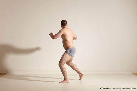 Underwear Martial art Man White Standing poses - ALL Athletic Short Brown Standing poses - simple Dynamic poses Academic