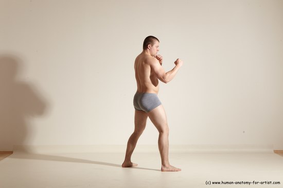 Underwear Martial art Man White Standing poses - ALL Athletic Short Brown Standing poses - simple Dynamic poses Academic