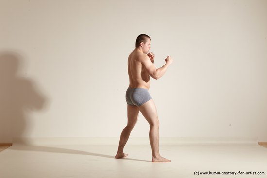 Underwear Martial art Man White Standing poses - ALL Athletic Short Brown Standing poses - simple Dynamic poses Academic