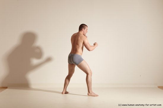 Underwear Martial art Man White Standing poses - ALL Athletic Short Brown Standing poses - simple Dynamic poses Academic