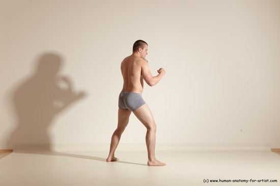 Underwear Martial art Man White Standing poses - ALL Athletic Short Brown Standing poses - simple Dynamic poses Academic