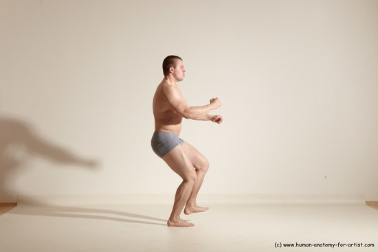 Underwear Martial art Man White Standing poses - ALL Athletic Short Brown Standing poses - simple Dynamic poses Academic