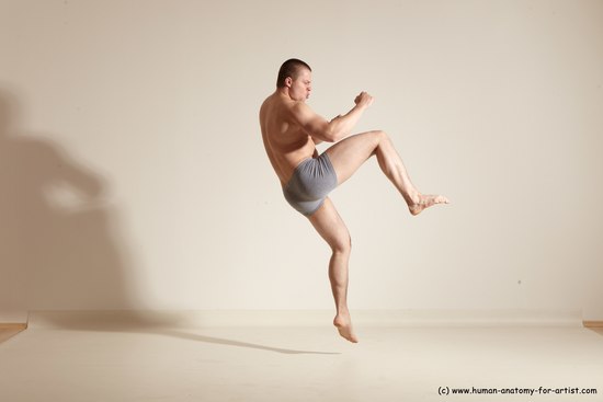 Underwear Martial art Man White Standing poses - ALL Athletic Short Brown Standing poses - simple Dynamic poses Academic