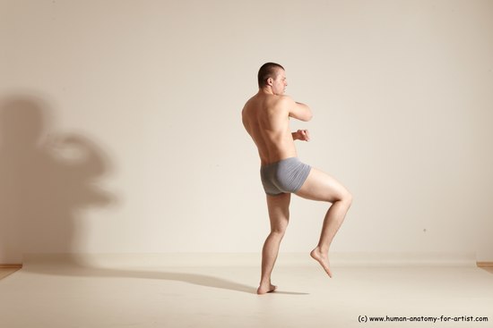 Underwear Martial art Man White Standing poses - ALL Athletic Short Brown Standing poses - simple Dynamic poses Academic