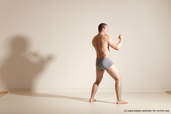 Underwear Martial art Man White Standing poses - ALL Athletic Short Brown Standing poses - simple Dynamic poses Academic