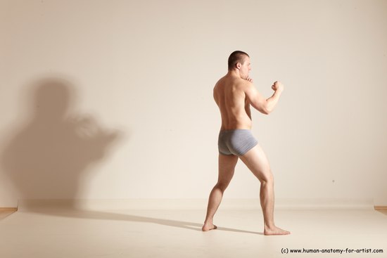 Underwear Martial art Man White Standing poses - ALL Athletic Short Brown Standing poses - simple Dynamic poses Academic