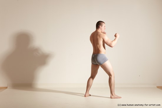 Underwear Martial art Man White Standing poses - ALL Athletic Short Brown Standing poses - simple Dynamic poses Academic