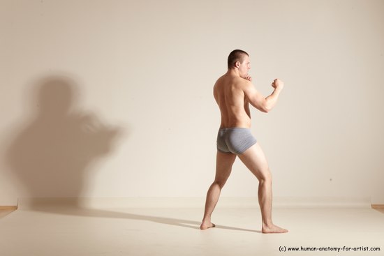 Underwear Martial art Man White Standing poses - ALL Athletic Short Brown Standing poses - simple Dynamic poses Academic