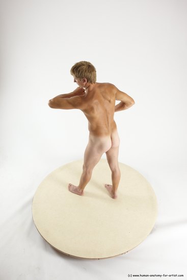 Nude Man White Standing poses - ALL Athletic Short Brown Standing poses - simple Multi angles poses Realistic