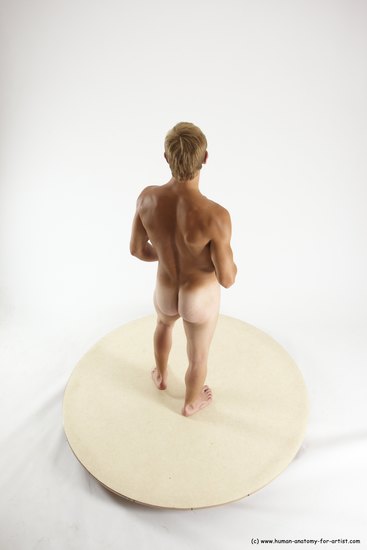 Nude Man White Standing poses - ALL Athletic Short Brown Standing poses - simple Multi angles poses Realistic