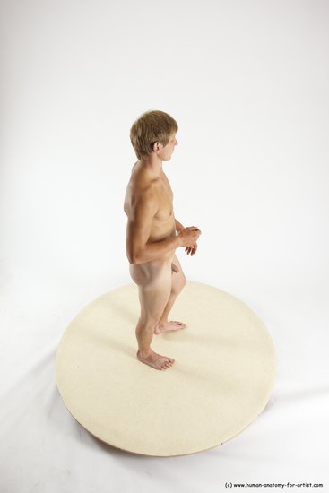 Nude Man White Standing poses - ALL Athletic Short Brown Standing poses - simple Multi angles poses Realistic