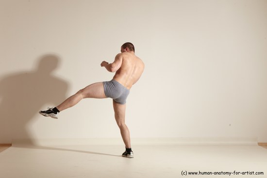 Underwear Martial art Man White Standing poses - ALL Athletic Short Brown Standing poses - simple Dynamic poses Academic