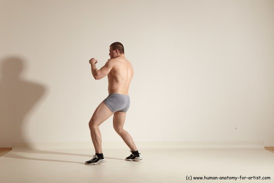 Underwear Martial art Man White Standing poses - ALL Athletic Short Brown Standing poses - simple Dynamic poses Academic