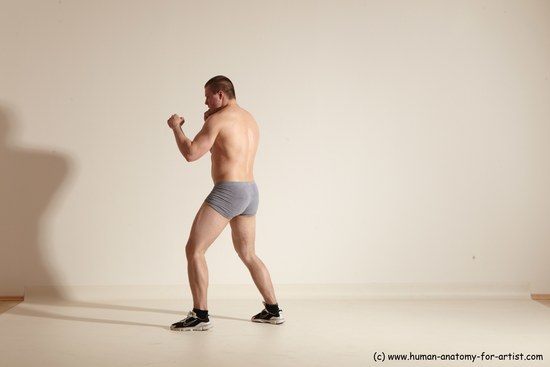 Underwear Martial art Man White Standing poses - ALL Athletic Short Brown Standing poses - simple Dynamic poses Academic