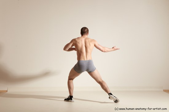 Underwear Martial art Man White Standing poses - ALL Athletic Short Brown Standing poses - simple Dynamic poses Academic