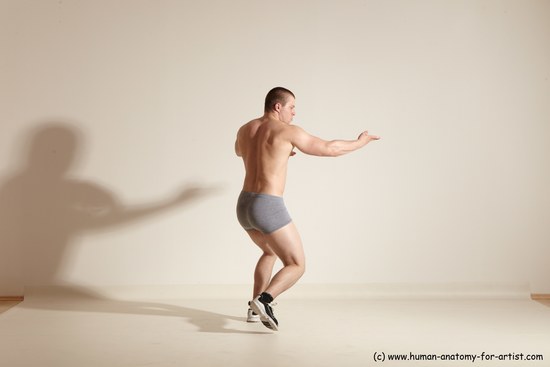 Underwear Martial art Man White Standing poses - ALL Athletic Short Brown Standing poses - simple Dynamic poses Academic