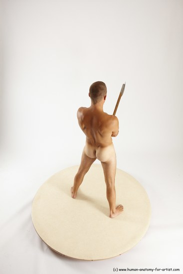 Nude Fighting with axe Man White Standing poses - ALL Slim Short Brown Standing poses - simple Multi angles poses Realistic