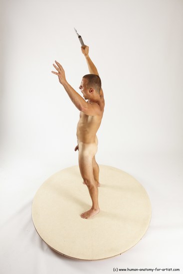 Nude Fighting with axe Man White Standing poses - ALL Slim Short Brown Standing poses - simple Multi angles poses Realistic