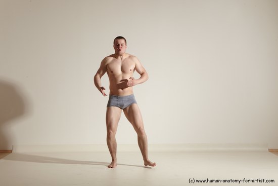 Underwear Martial art Man White Standing poses - ALL Athletic Short Brown Standing poses - simple Dynamic poses Academic